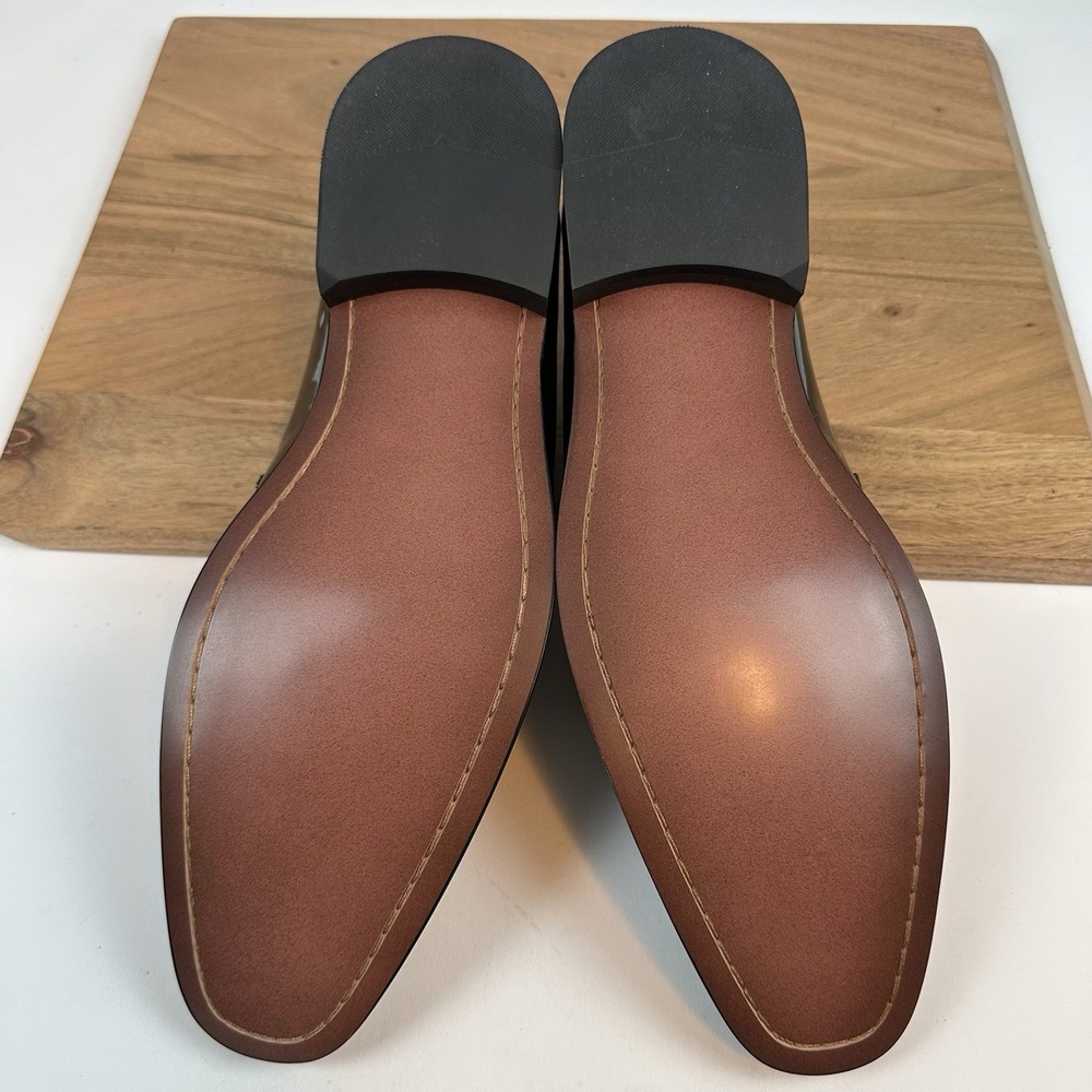 New Mens Joseph Abboud Soiree Formal Slip On Black Shoes Dress Shoes Size 13 D - Picture 7 of 8